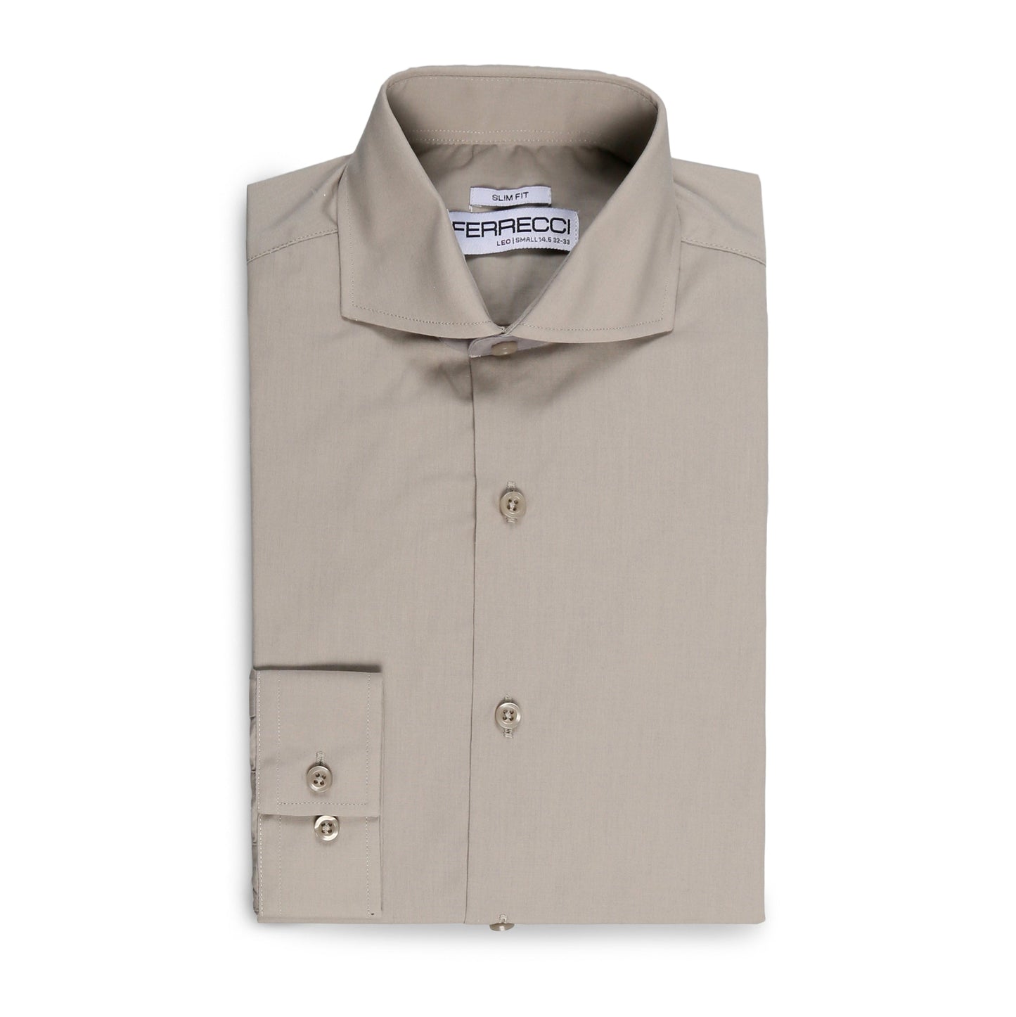 Gray Slim Fit Cotton Dress Shirt