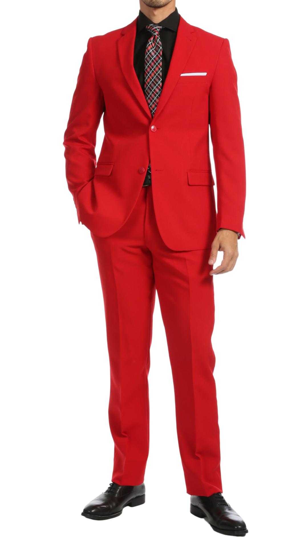 Men's Red Slim Fit 2-Piece Suit