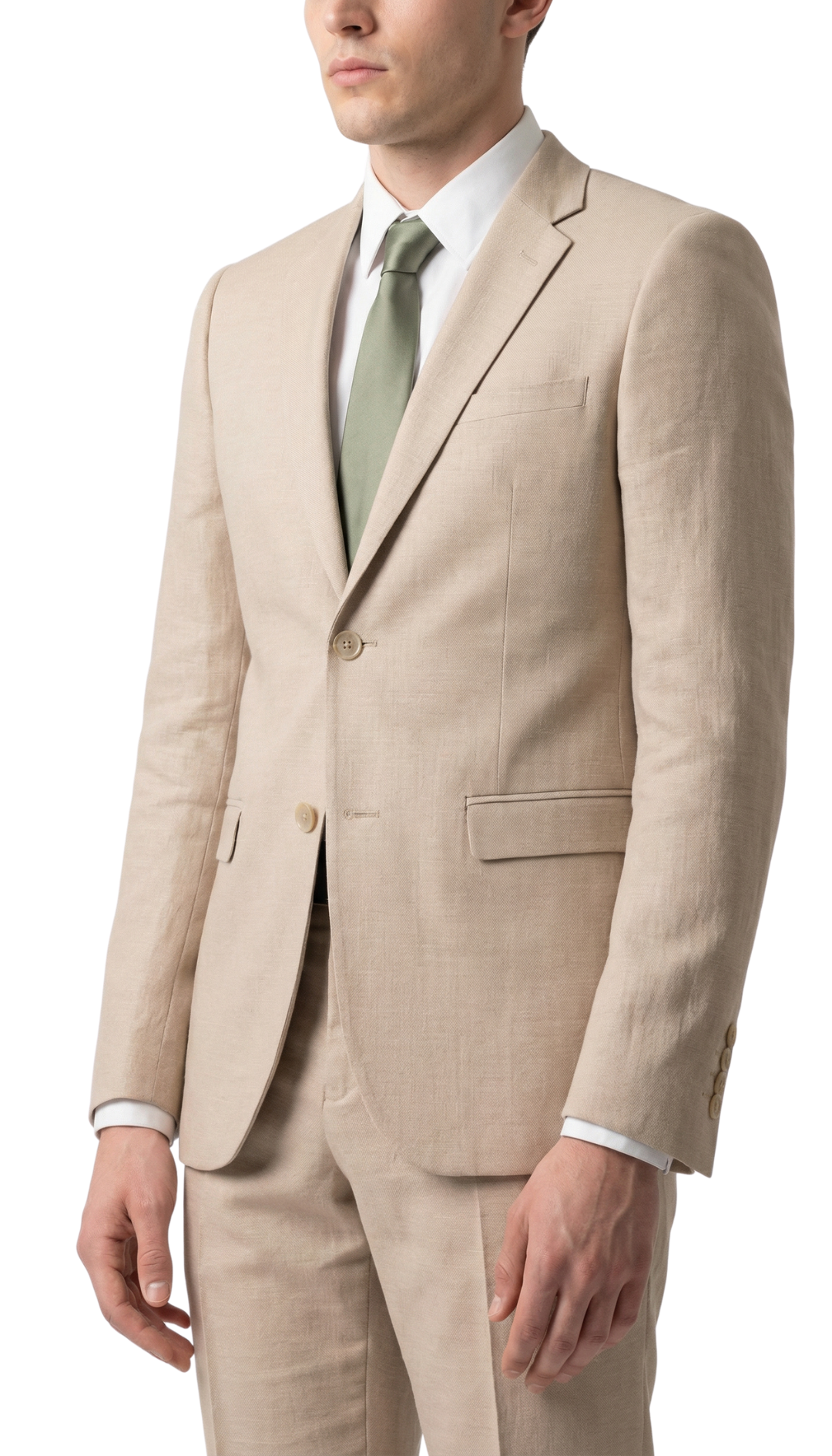 Men’s Tan Slim Fit 3-Piece Suit