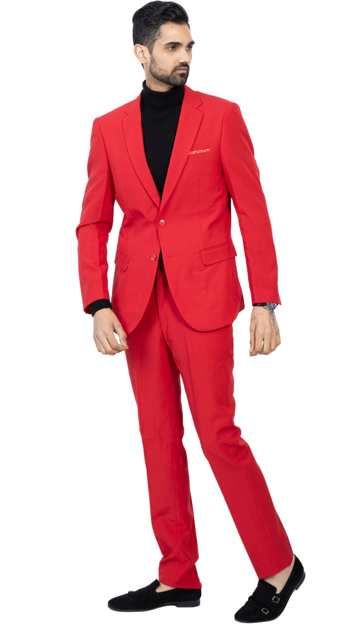 Men's Red Slim Fit 2-Piece Suit