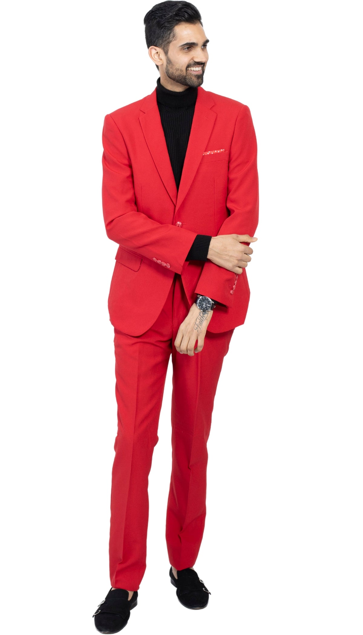 Men's Red Slim Fit 2-Piece Suit