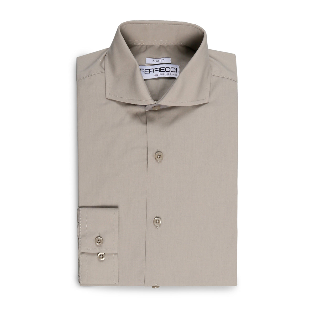 Gray Slim Fit Cotton Dress Shirt