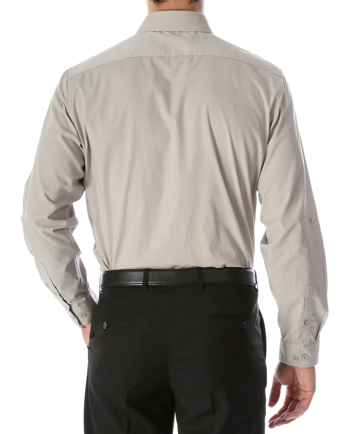 Gray Slim Fit Cotton Dress Shirt