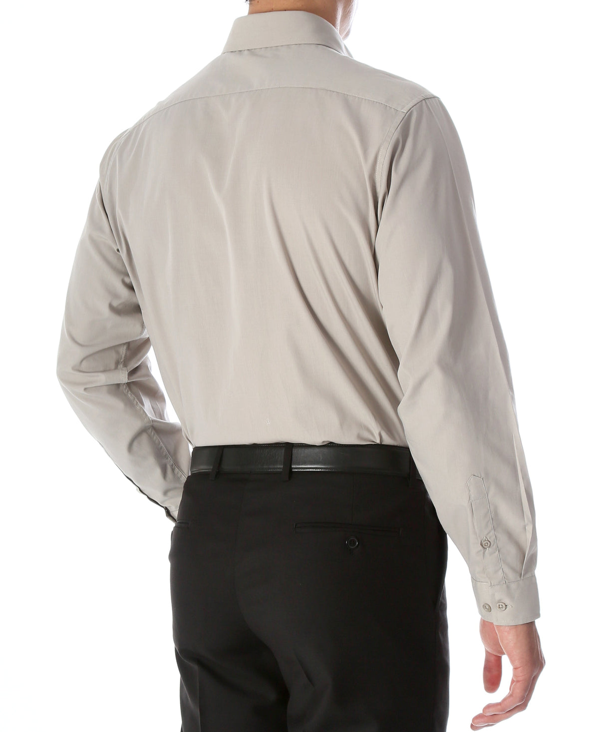 Gray Slim Fit Cotton Dress Shirt