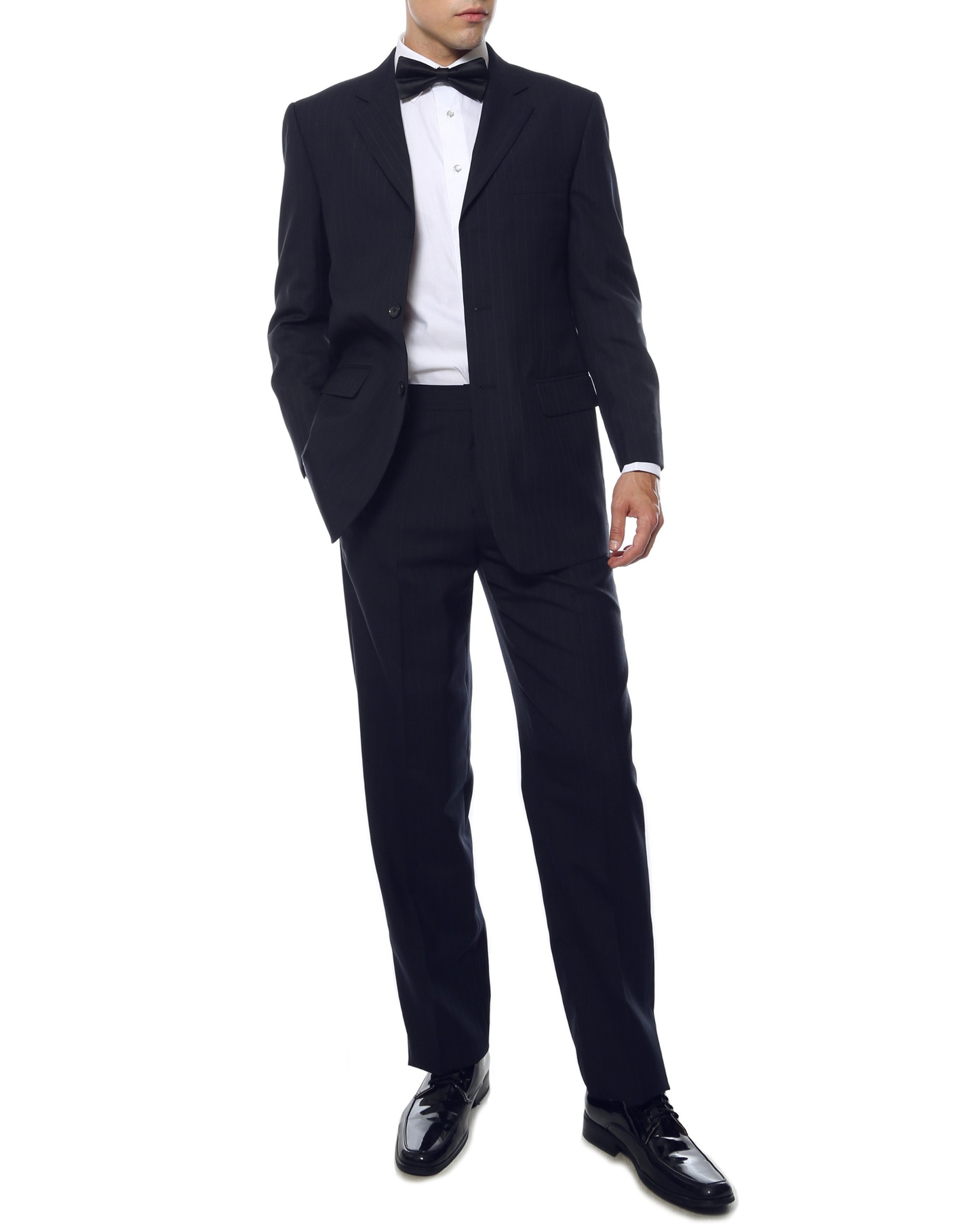 Men's Black Tailored 2-Piece Suit