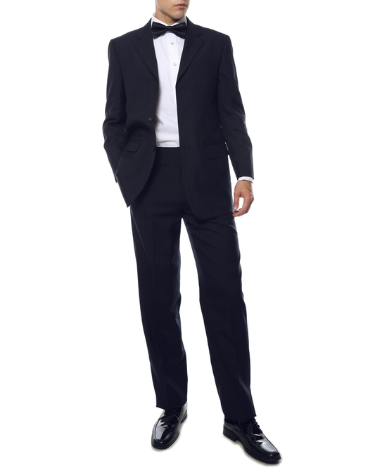 Men's Black Tailored 2-Piece Suit