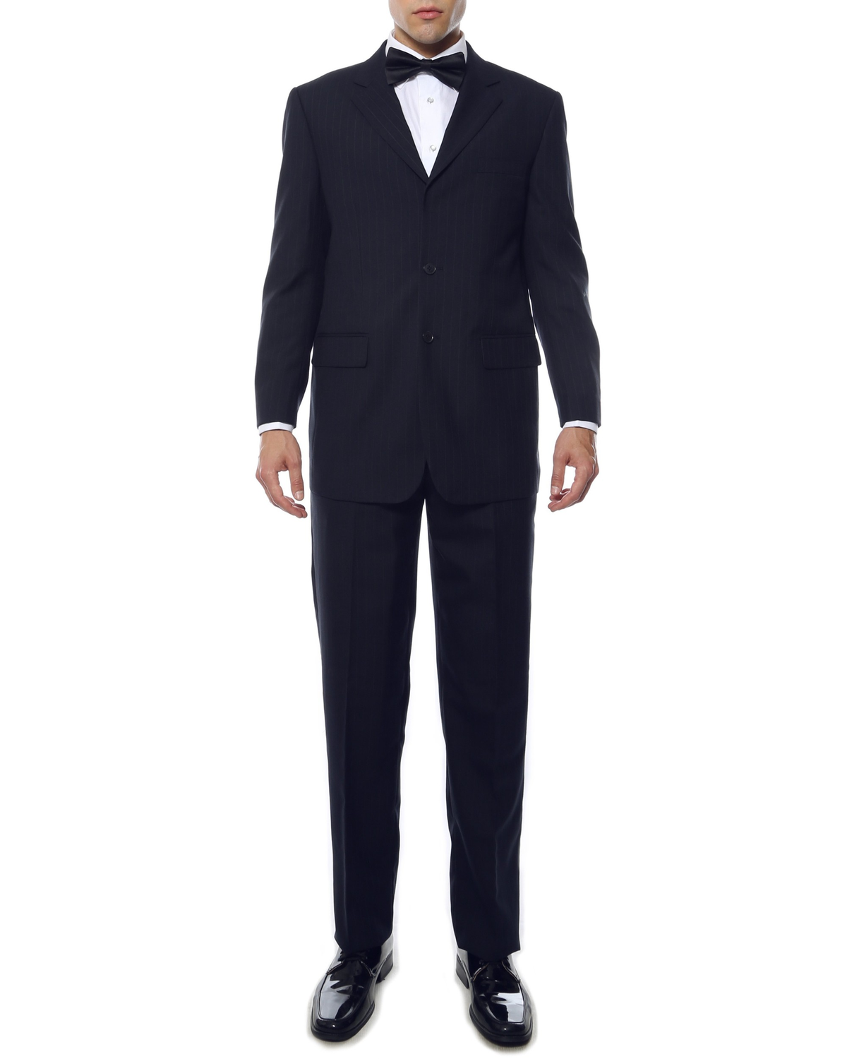 Men's Black Tailored 2-Piece Suit