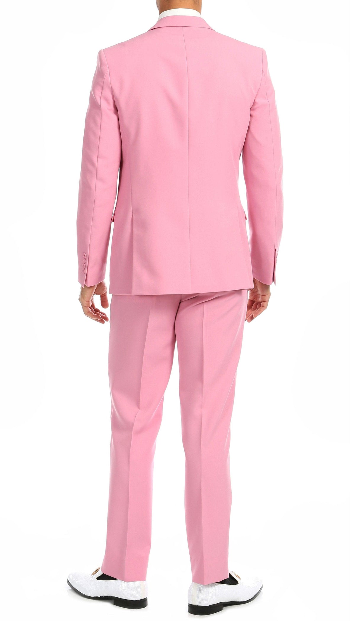 Men's Pink Slim Fit 2-Piece Suit