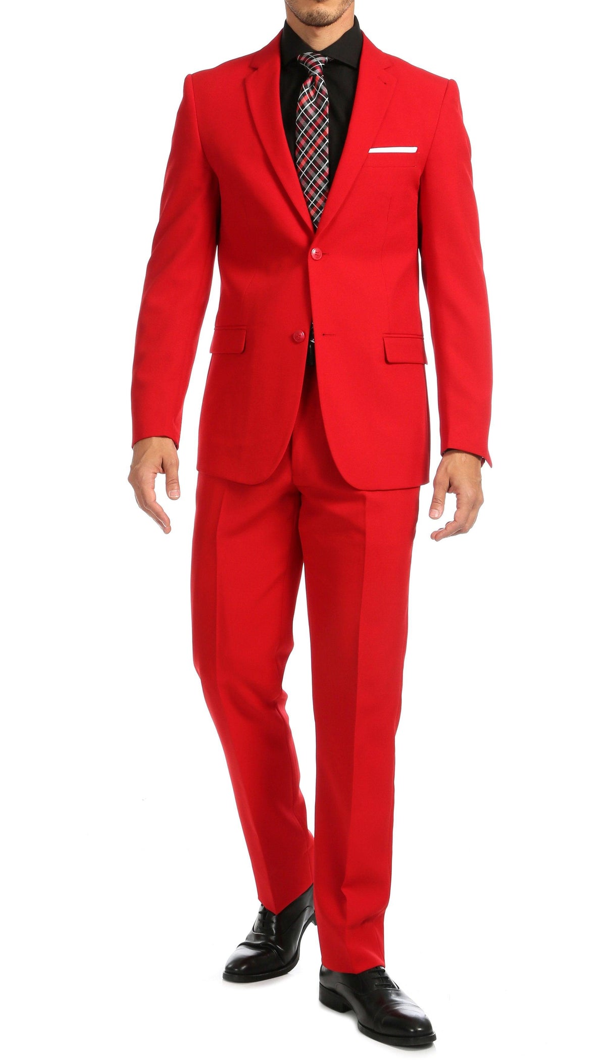 Men's Red Slim Fit 2-Piece Suit